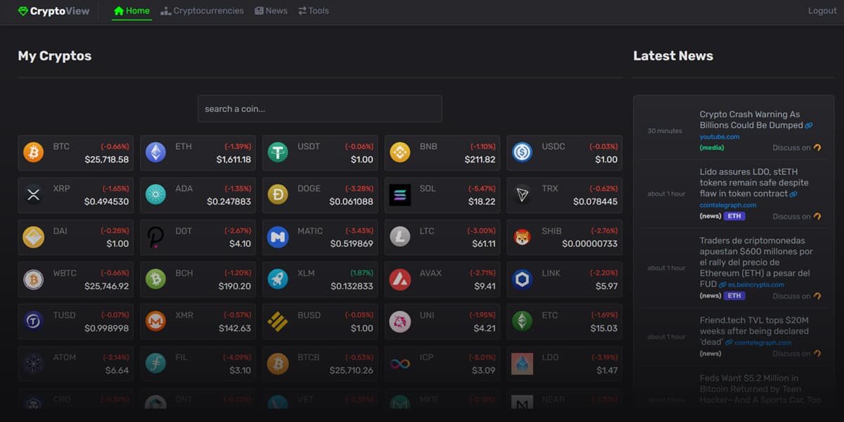 Cryptocurrency Manager image preview
